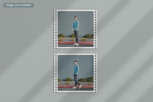 PSD film strip photo mockup