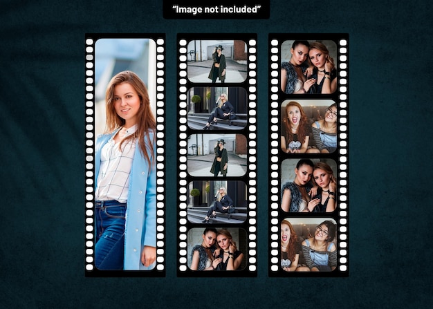 PSD film strip psd mockup editable template