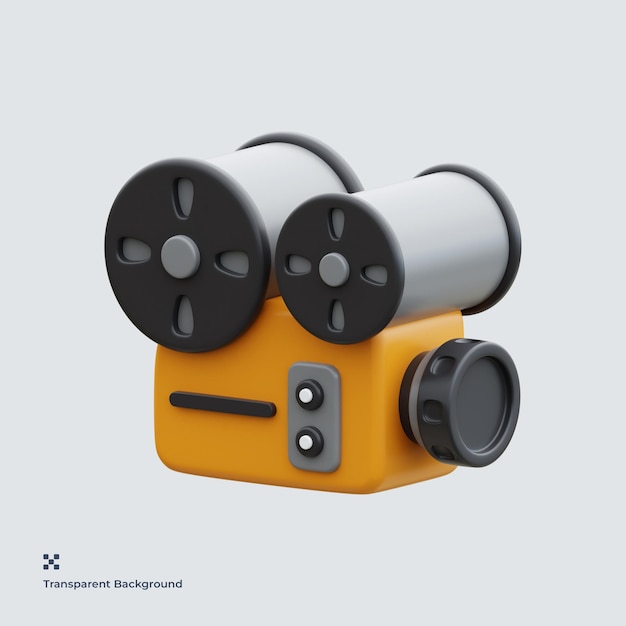 Filmcamera 3D Illustratie