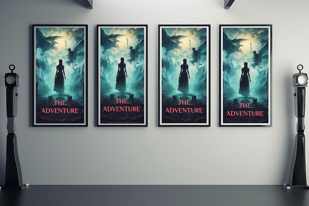 Filmfestival poster mockup psd