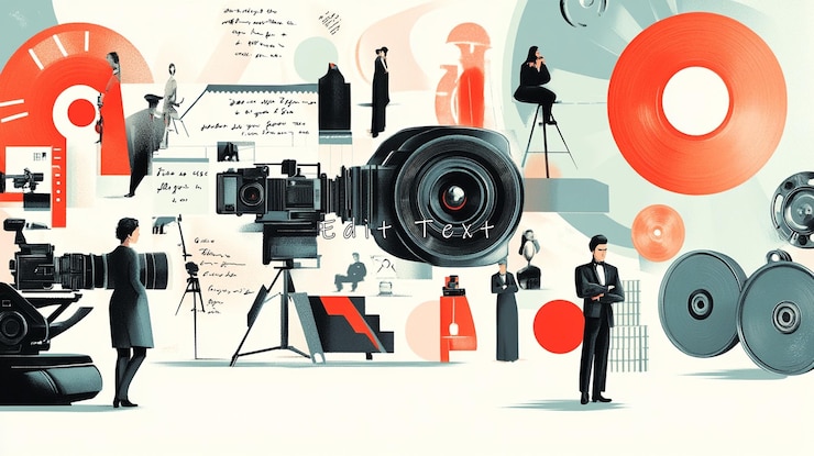 PSD filmmaking process camera crew equipment production