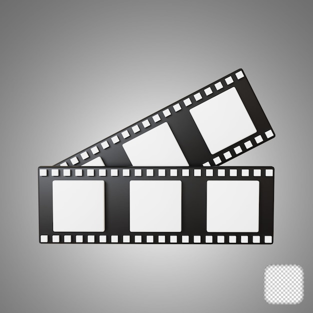 Filmrol of filmrol pictogram 3d illustratie
