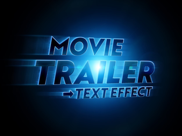 Filmtitel teksteffect mockup