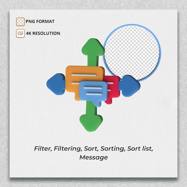 Filter filtering sort sorting sort list message