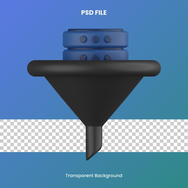 PSD filtrowanie danych renderowanie 3d ikona ilustracja analiza psd