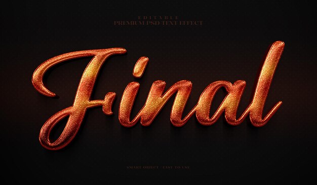 Final fully editable premium psd 3d text effect