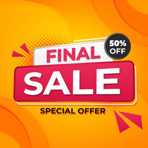 Final sale with background orange