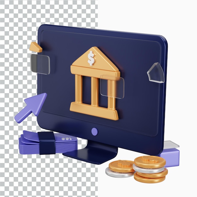 Finance 3d icon set design illustration