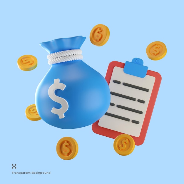 PSD finance 3d illustration