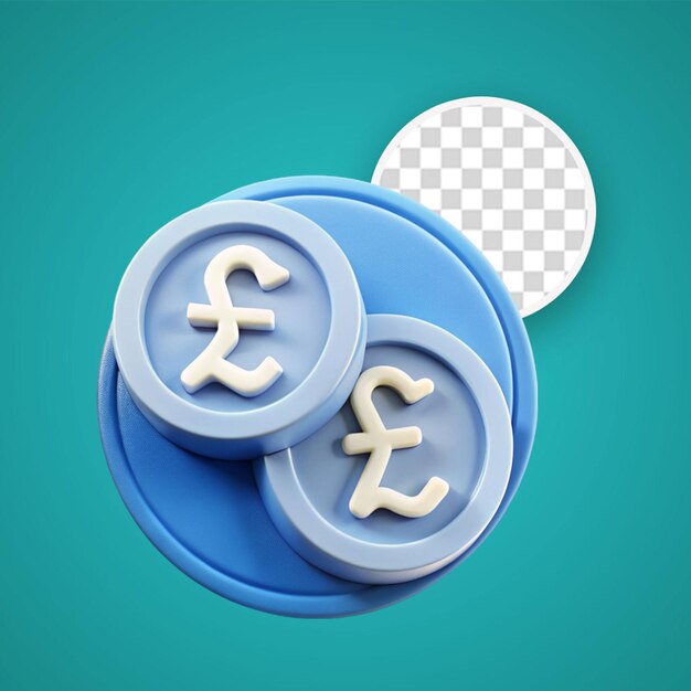 PSD finance and currency 3d icon