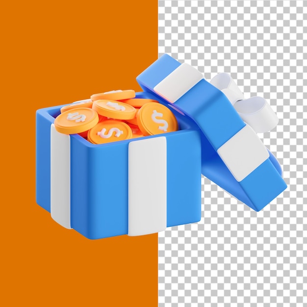 finance gift 3d illustration