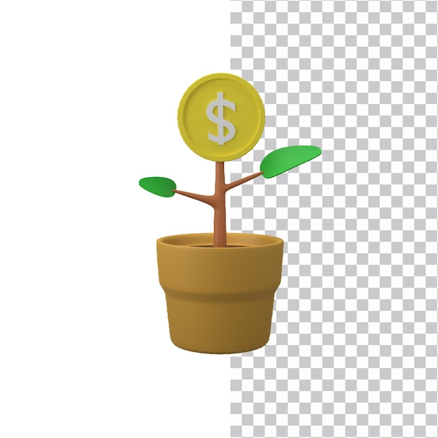 finance growth 3d ilustration render