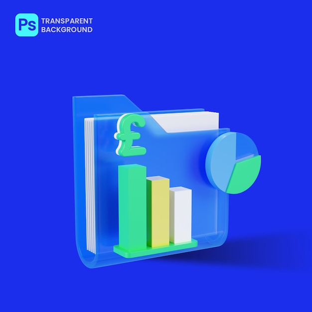 Finance infographic and pound icon