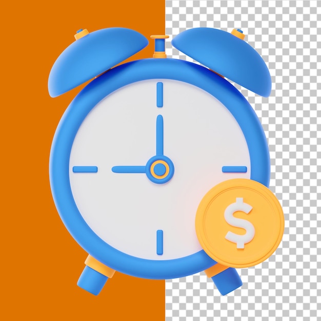 PSD finance time 3d illustration