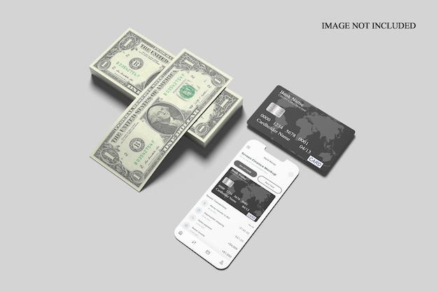 고객에게 Ui 디자인 개념을 보여주기 위한 Financial Kit Mockup