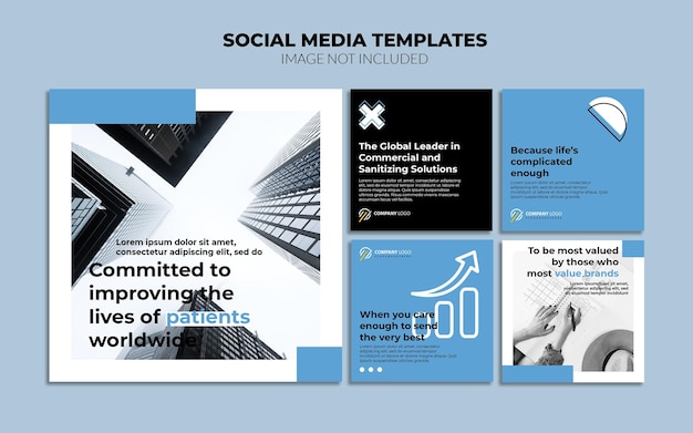 PSD financial planning instagram social media post templates