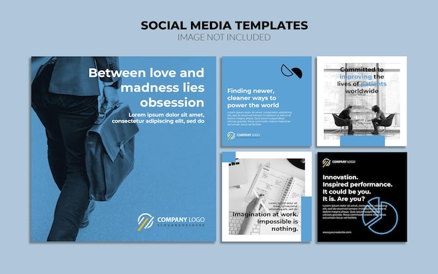 PSD financial planning instagram social media post templates