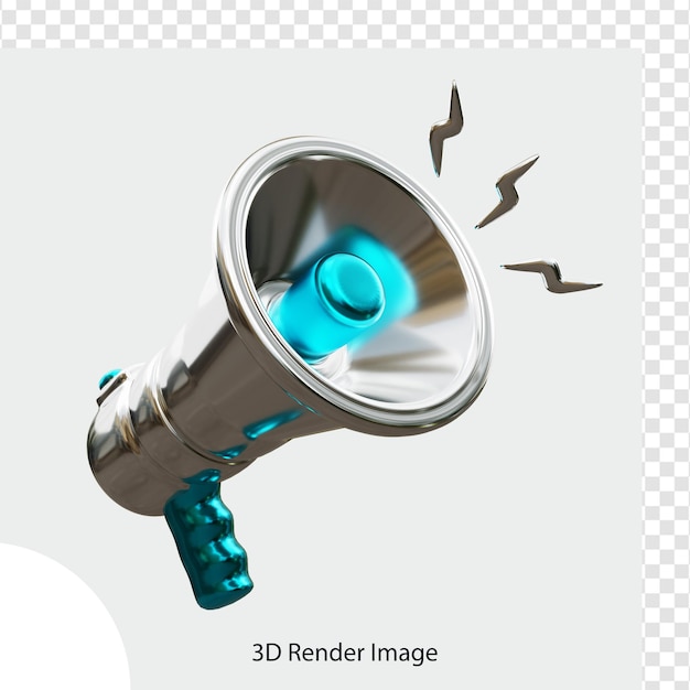 Financial promotion megaphone 3d illustration