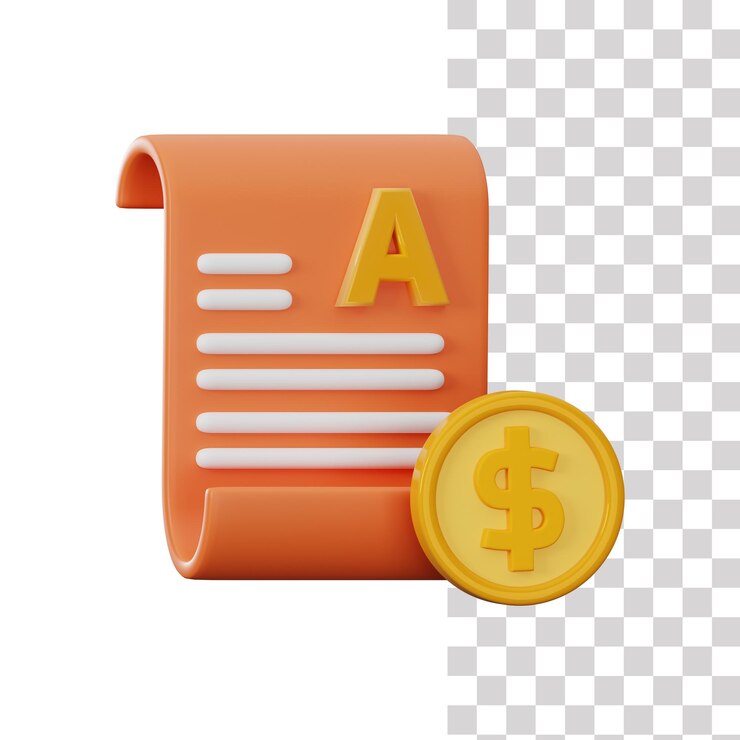 PSD финансовый отчет 3d icon