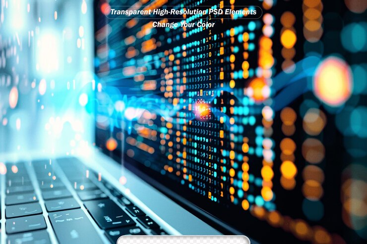 PSD financial stock market graph on technology abstract background