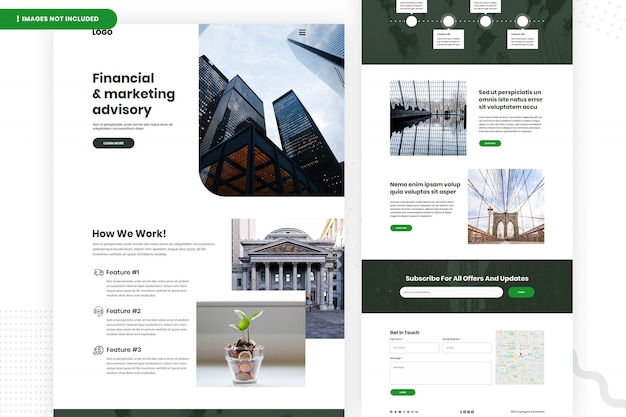 Financieel en marketingadvies voor het ontwerpen van webpagina's