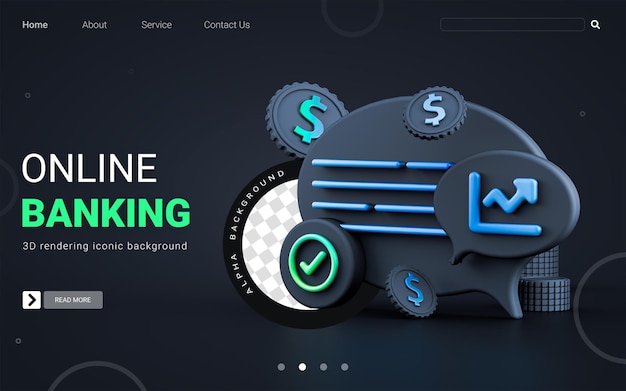 financiële business consulting grafiek en vinkje geld groeiend concept op donkere achtergrond 3d