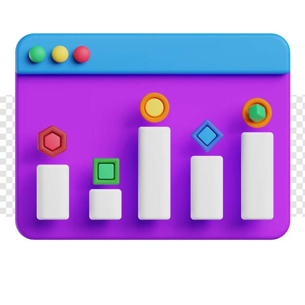 PSD financiënanalyse 3d illustratie