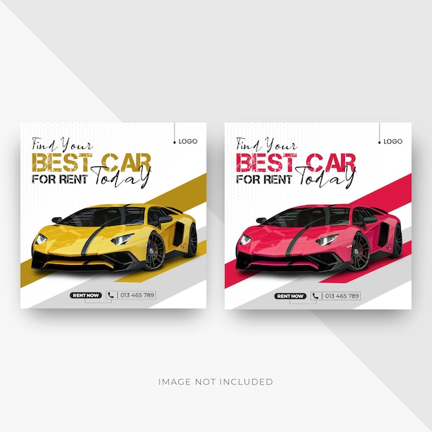 PSD find best car for rent social media and instagram post design