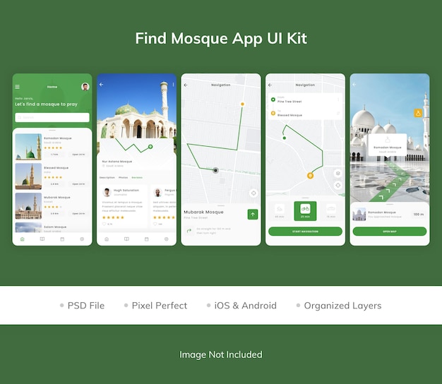 Trova il kit dell'interfaccia utente dell'app moschea