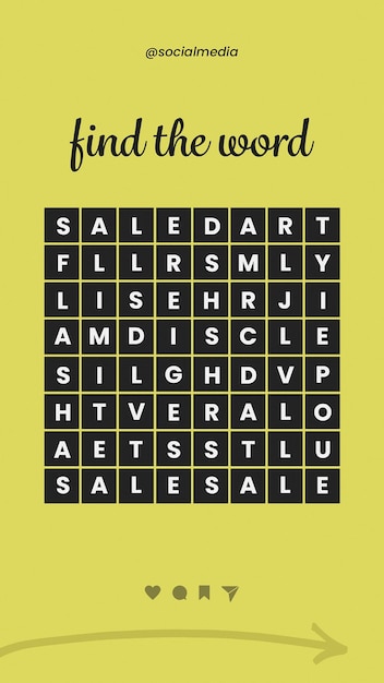 find the word instagram stories template psd design