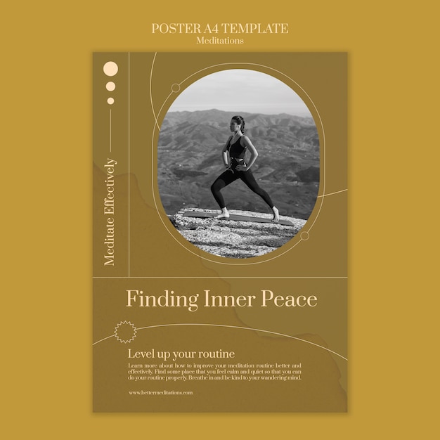 Finding inner peace poster template