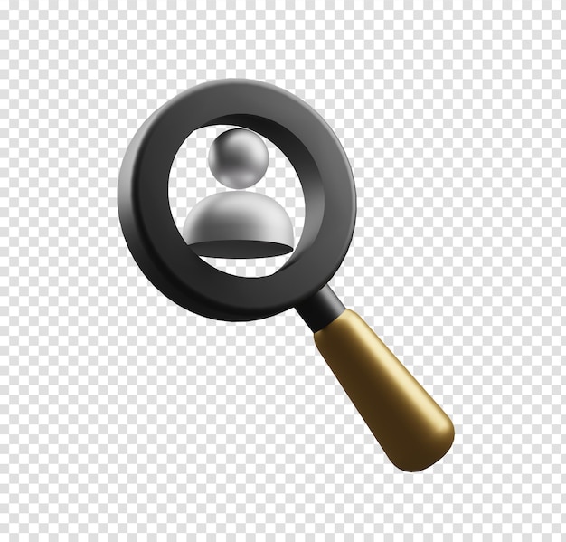 Finding a person using a magnifying glass