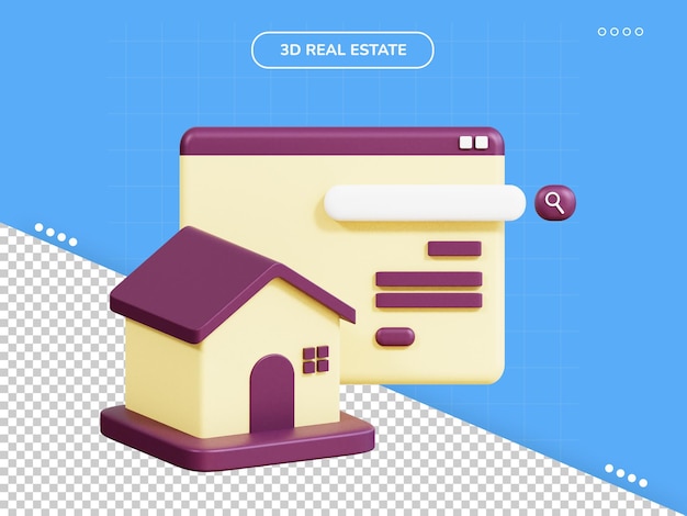 Finding property 3d icon