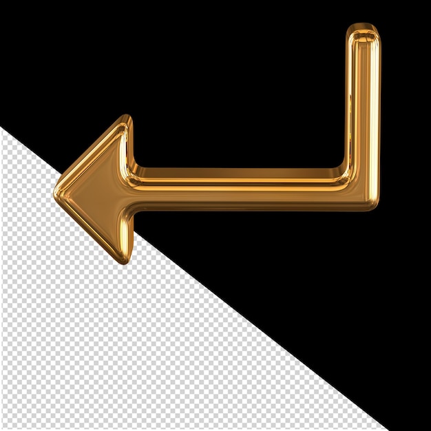 PSD fine gold arrow