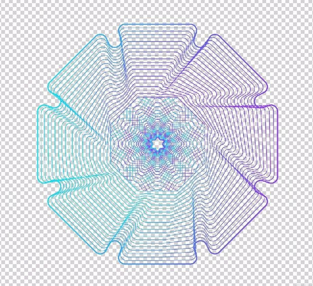 PSD 透明な背景に隔離された細いセキュリティパターン