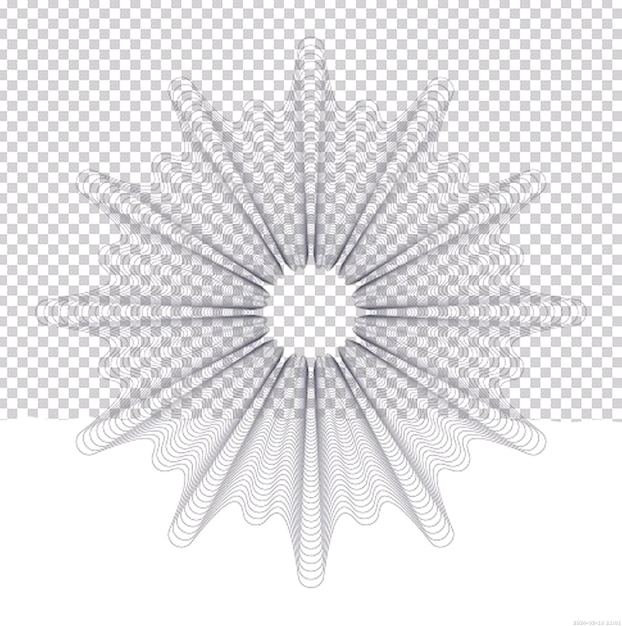 PSD fine security pattern isolated on transparent background