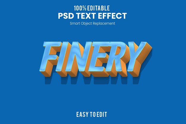 PSD finery 3d text effect psd