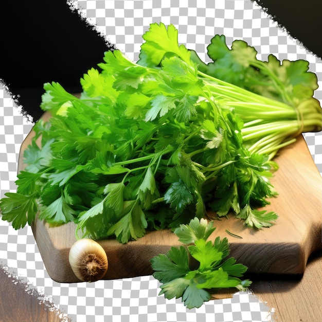 PSD fines herbes fresh parsley a key food ingredient on a transparent background