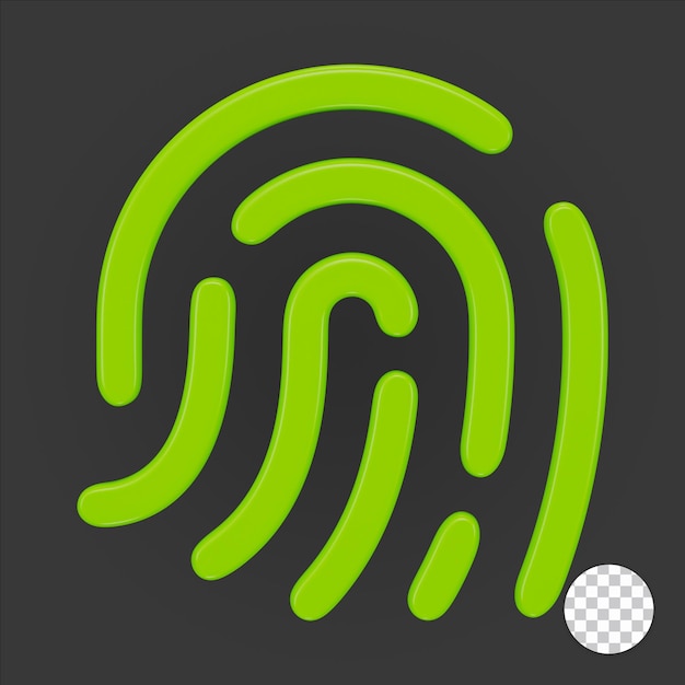 PSD fingerprint 3d icon