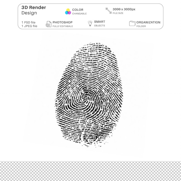 PSD fingerprint 3d modeling psd file realistic human anatomy