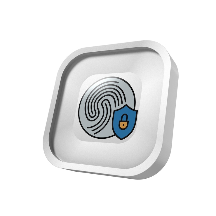 PSD fingerprint security icon for digital authentication and access control