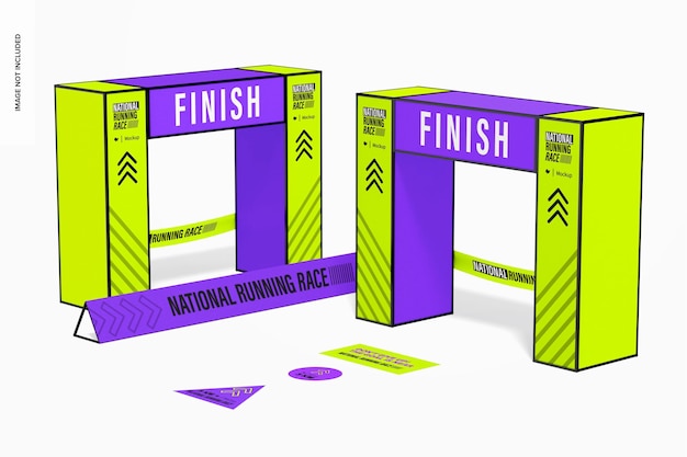 PSD finish line arches mockup perspectief