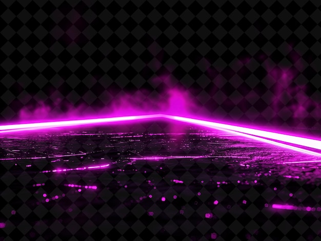 PSD fioletowe światła neonowe na czarnym tle z fioletowymi błyszczeniami