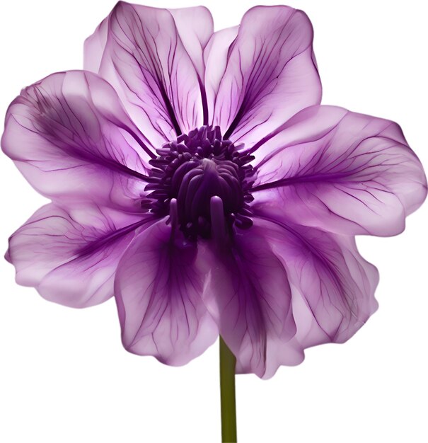 Fioletowy Kwiat Zbliżenie świecący Półprzezroczysty Fioletowy Kwiat