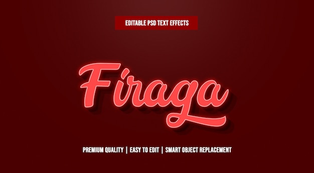 Firaga 텍스트 효과 프리미엄 PSD