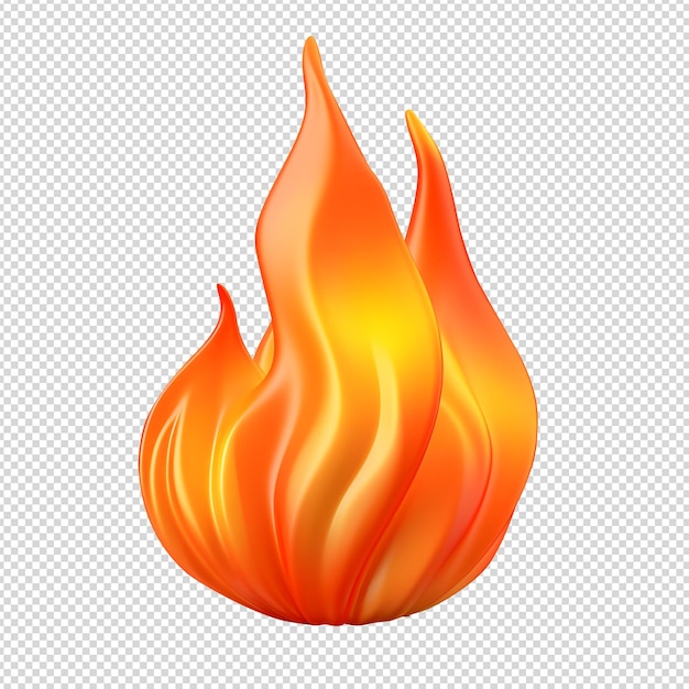 Fire 3d Render żółta Kompozycja Płomienia