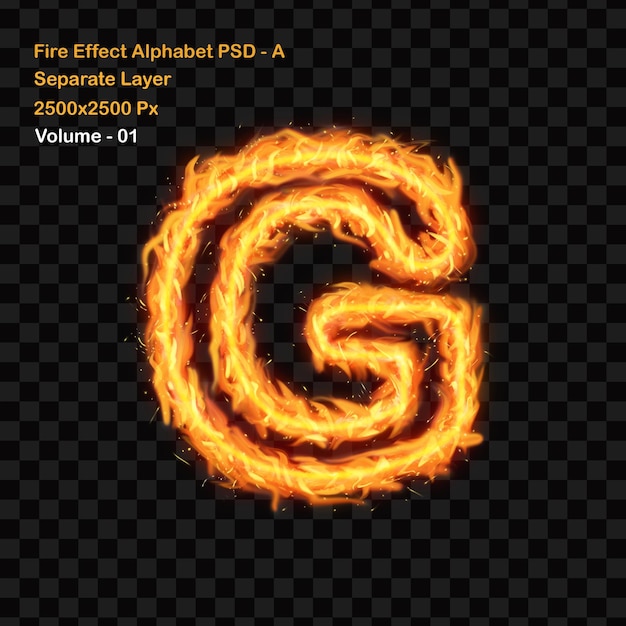 PSD fire alphabet letters fire alphabet text effect alphabet capital letter text effect