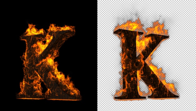 Fire alphabet.