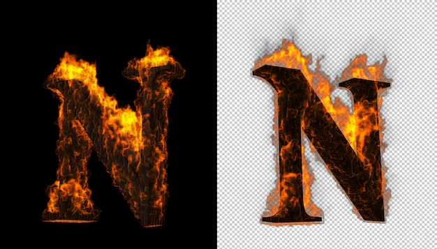 PSD fire alphabet.