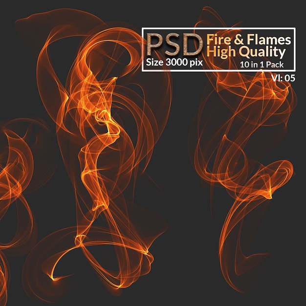 PSD Огонь и пламя высокое качество
